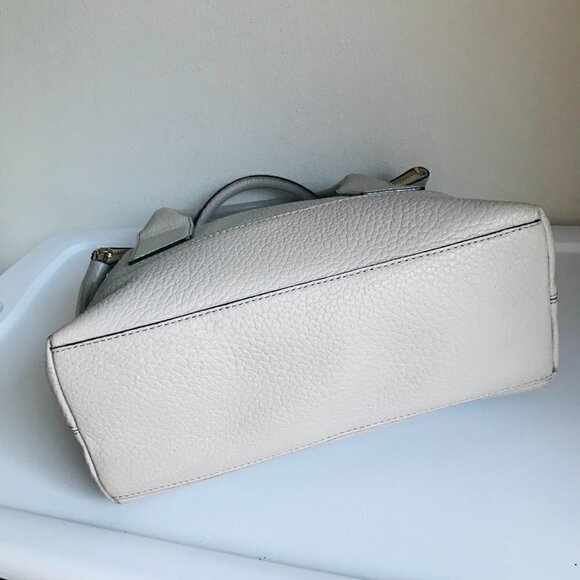 Kate Spade Southport Avenue Carmen Beige Leather Satchel Shoulder Bag - Picture 3 of 11